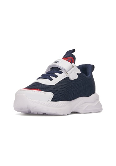 Günlük Unisex Çocuk Sneaker Lastik Bağcıklı Cırtlı Hafif Nefes Alabilen Spor Ayakkabı 080 Beyaz - Kırmızı - Laci -1