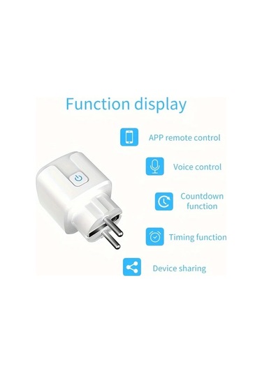Motion003 Beyaz Wifi Tuya Akilli Fies Smart Life Uyumlu 16a Ses Kontrollu Akilli Priz Alexa Uyu