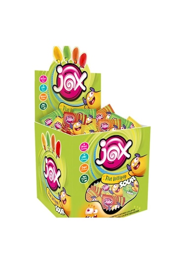 Jox Sour Meyve Aromalı Yassı Lolipop 120 x 8 G