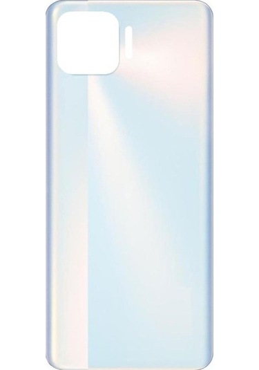 Oppo Reno 4 Lite Arka Pil Kapağı Logolu - Lens Hariç - Beyaz