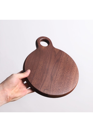 Homyl Ahşap Kesme Tahtası Kolay Saklama Biftek Sebze Peynir Yuvarlak