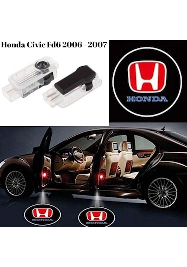 Honda Civic Fd6 2006 2007 Uyumlu Araca Özel Kapı Altı Led 3 Boyutlu Logo Lazer Işık Geçmeli Mod 2
