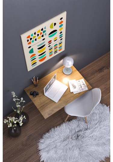 Kamelya Pratik Katlanabilir Çalışma Yemek Balkon Masası Ceviz