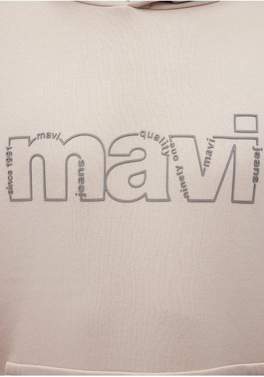 Mavi Logo Baskılı Bej Sweatshirt 0s10196-70144 Bej