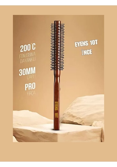 Eyens Professional 10t İnce Erkek Saç Fırçası 200 Derece Fön Isısına Dayanıklıdır