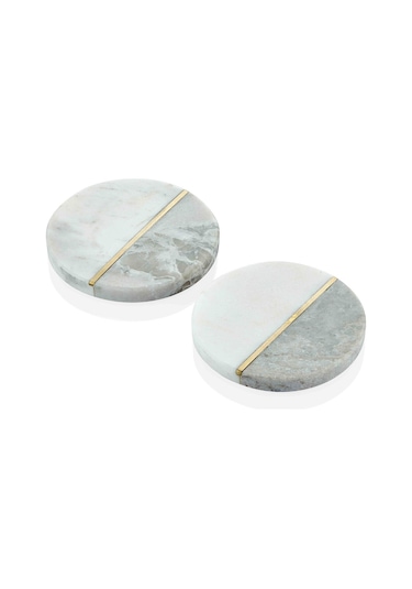 The Mia Nature Bardak Altlığı 2li Set Brk0120 Beyaz