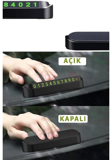 Vipstreet Tüm Araçlara Uyumlu Araç Numaratör Araba Telefon Numara