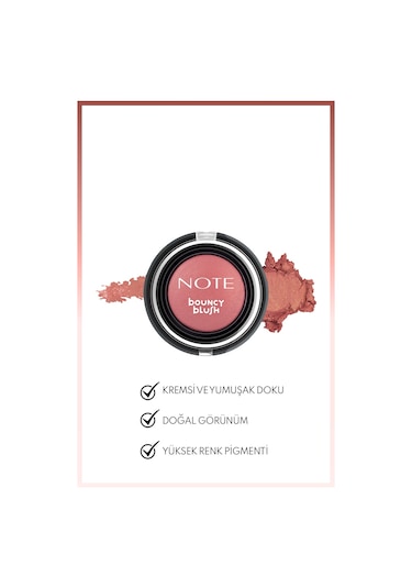 Note Cosmetique Bouncy Blush Yumuşak Kremsi Allık - 02 Daydream