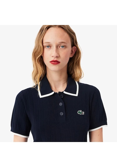 Lacoste Kadın Regular Fit Kısa Kollu Polo Yaka Trikot-shirt Siyah