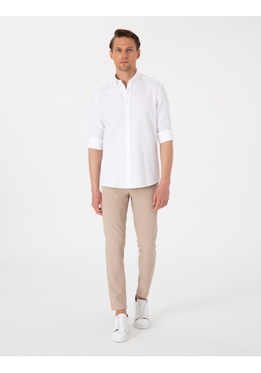 Pierre Cardin Erkek Beyaz Gömlek Desenli 50306996-vr013 Beyaz