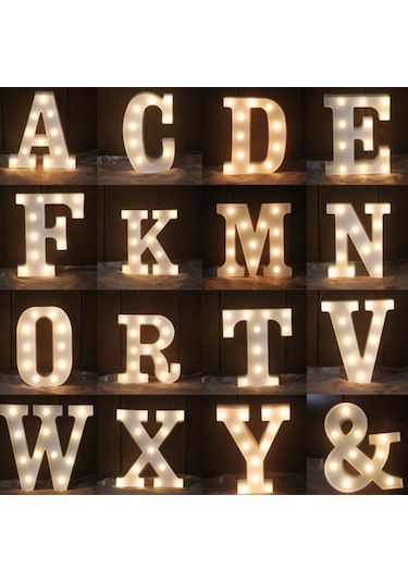 Skycity Led Harf Işığı "e" - Pvc Malzeme, Sıcak Beyaz Işık, Ev Dekorasyonu, Özel Günler, Masaüstü/sınır Takımı - Pil Dahil Değil Diğer