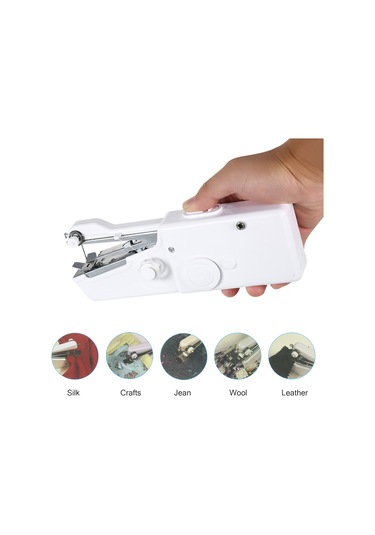 Taşınabilir El Tipi Elektrikli Dikiş Makinesi Pil İle Çalışan Ev Tipi Kablo Olmayan Hızlı Dikiş Aracı, Kumaş, Bez, Oyuncak Ve El Sanatları İçin Diğer