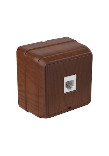 Makel Sıva Üstü Data Prizi Tekli Cat6 Ceviz