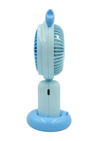 Bigmate Mini El Fanı Taşınabilir Serinletici Işıklı Şarjlı Vantilatör 2 Kademeli Hız Ayarı Ym88178
