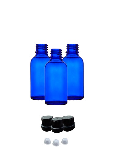 Aropi Mavi Cam Şişe Kilitli Kapak-tıpa 100ml 100 Adet