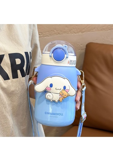 Lyon Çocuk Termos Kupası Öğrenci Dışan Karikatür Kupası - Pembe Pembe