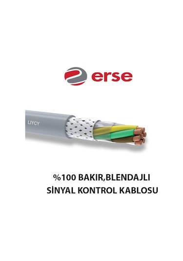 Erse 4X0.50 Lıycy Blendajlı %100 Bakır Kablo 1 M
