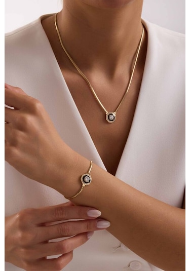Çağla Set Altın Kolye, Bileklik T13985