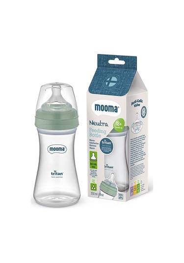 Mooma Neutra Tritan Biberon 250 Ml 18+ Ay Hızlı Akış Çağla Yeşili 5 Adet