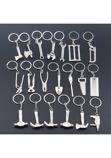 Sones 10 Parça Alet Metal Anahtarlık H-397 Balta Pençe Çekiç