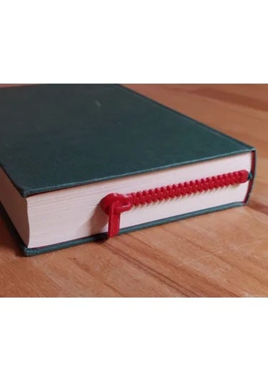 Kırmızı Renkli Fermuar Tasarımlı Kitap Ayracı Eğlenceli Ve Şık Kitap Okuma Aksesuarı 1 Adet