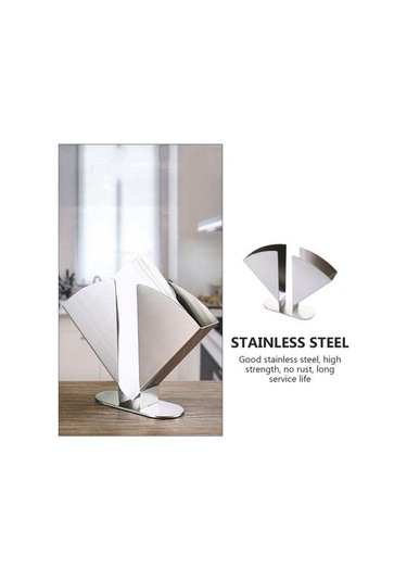 1 Adet Masaüstü Peçete Standı Sektörü Şekilli Paslanmaz Çelik Serviette Tutucu Kağıt Tutucular