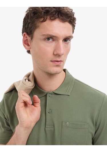 Pierre Cardin Erkek Haki Tişört Basic 50325290-vr027