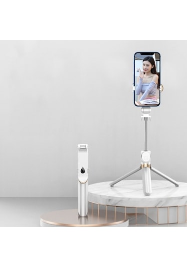 Cbtx Xt06 Canlı Güzellik Bluetooth Tripod Selfie Stick Beyaz