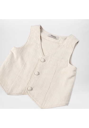 Erkek Çocuk Düğme Detaylı Yelek 2411bb23005-4561 001