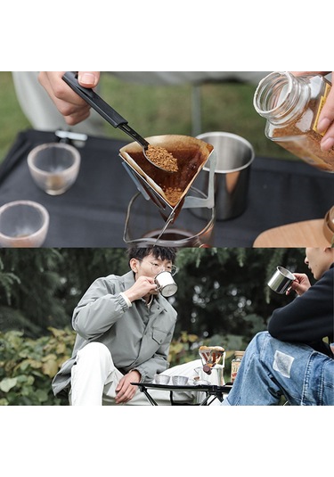 Youmex Kampanyalı Katlanır Paslanmaz Çelik Kahve Filtresi - Hafif Ve Taşınabilir Gümüş