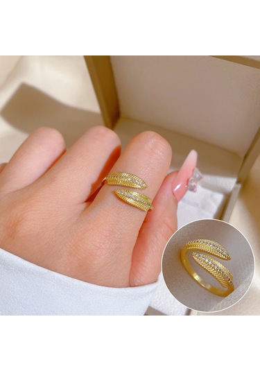 Geometrik Elmas Taşlı Yuvarlak İnci Yüzük No.26 Çok Renkli