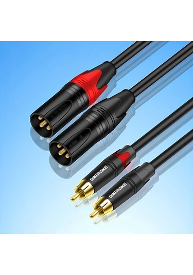 Xuweiwei Dremake Profesyonel Dual Xlr Rca Ses Kablosu 6ft Siyah