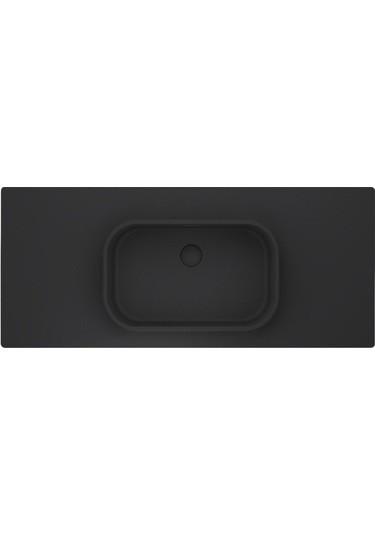 Real Stone Pure Etajerli 80x50 Antrasit Granit Banyo Lavabosu Antrasit