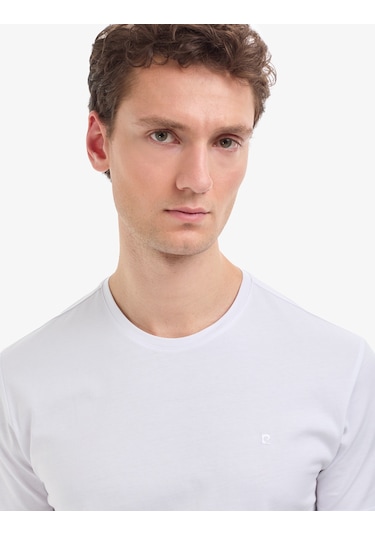 Pierre Cardin Erkek Beyaz Tişört Basic 50325299-vr013