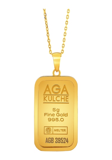 Agakulche 5 Gr Altın Külçe Kolye