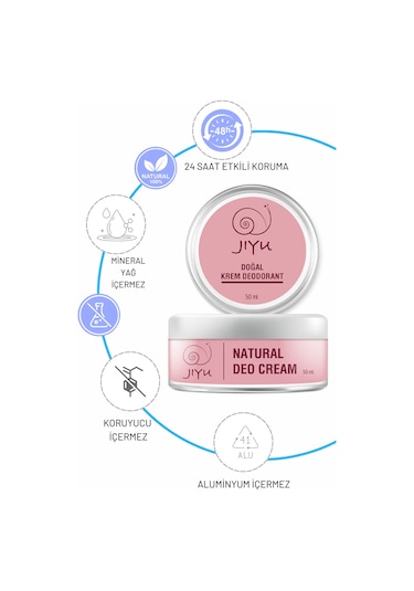 Jiyu Ter Kokusu Önleyici Doğal Krem Deodorant 50 ML