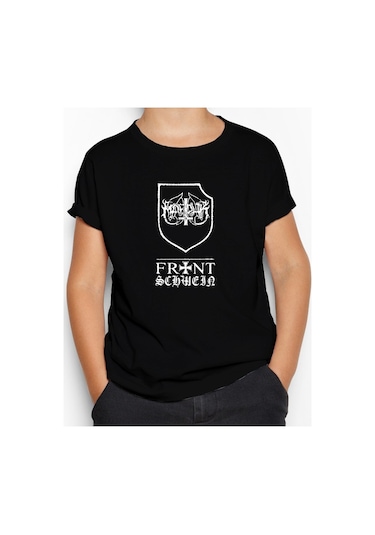 Marduk Schwein Siyah Çocuk Tişört Siyah