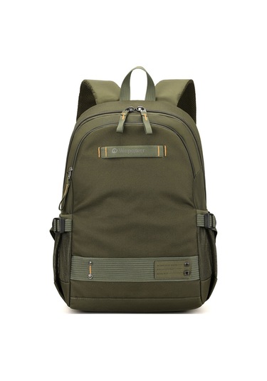 Wepower 8107 Erkekler Seyahat İşe Gidiş Dizüstü Sırt Çantası Naylon Büyük Kapasiteli Öğrenci Rahat Sırt Çantası Haki