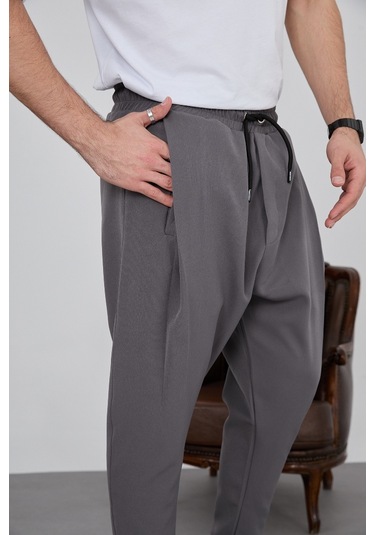 Baykim Sports Wears Unisex Modern Şalvar Pantolon Koyu Gri