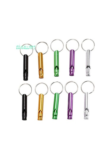 Açık Acil Yüksek Sesli Alüminyum Alaşımlı Hayatta Kalma Eğitim Düdüğü 10 Adet Çok Renkli