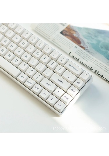 Reedark Beyaz Japonca Dilleri Desteği Pbt Klavye Anahtarı Seti - Minimalist Tasarım Diğer