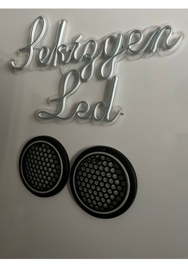 Sekizgen Led Piksel Neon Ledli 358 Mood Sese Duyarlı Kumandalı 20'lik Midrange Kapağı 1 Takım 2 Adet Kapak