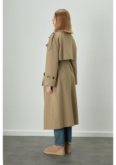 Manuka Premium Oversize Trençkot Bej