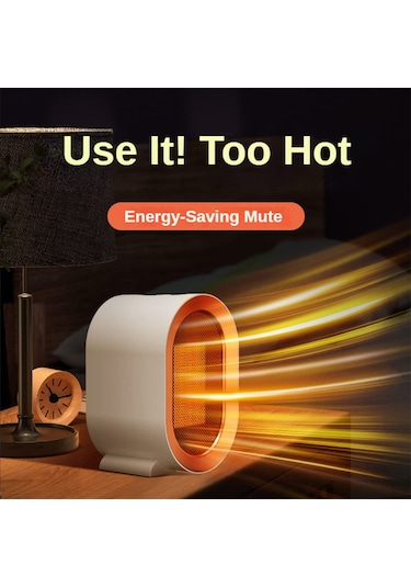 Wezone Taşınabilir Seramik Isıtıcı, 1200w Hızlı Isınma, Ev, Ofis, Yatak Odası İçin Masaüstü İç Mekan Kullanımı