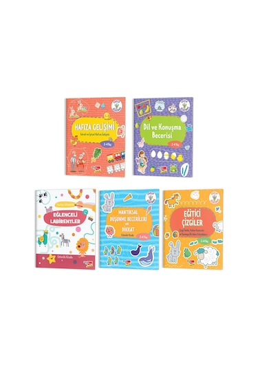 2-4 Yaş Evde Etkinlik Zeka ve Dikkat Gelişimi 5'Li Set