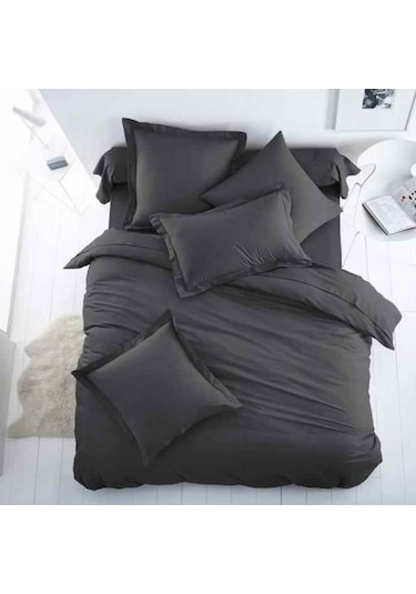 Maki Siyah 90X190 Tek Kişilik Lastikli Çarşaf Takımı