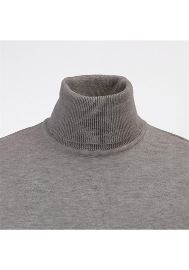 Erkek Şardonsuz Uzun Kol İnce Kazak - 180539 - Toprak Toprak