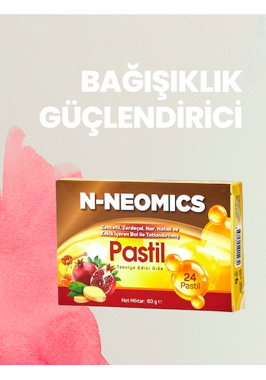 N-Neomics Bitkisel Ekstreler İçeren Pastil 24 Pastil