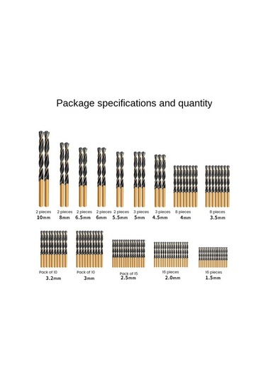Wealthglow 99 Adet Titanyum Matkap Ucu Seti Çelik Ahşap Metal Bakır Matkap Ucu Titanyum Kaplamalı Büküm Matkap Ucu Ahşap Delme Uçlar Renkli 86yvvn