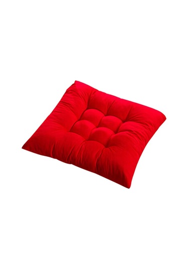 Kırmızı Kare Sandalye Minderi Koltuk Minderi Kaymaz Askı Ile Kapalı Ve Açık Kanepe Minderi Yastık Yastık Minder Ev Ofis Araba Için